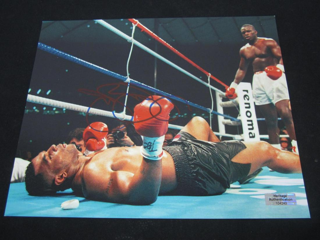 JAMES BUSTER DOUGLAS SIGNED 8X10 COA: AUTHENTIC JAMES BUSTER DOUGLAS AUTOGRAPHED 8X10 PHOTO WBC THIS IS A WONDERFUL AUTOGRAPH. THIS ITEM HAS BEEN PROFESSIONALLY AUTHENTICATED & COMES WITH A COA. PLEASE DETERMINE CONDITION FROM PHOTO(S). S