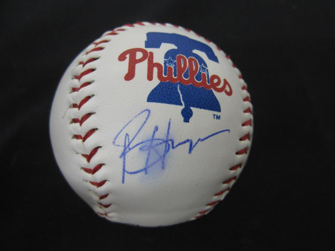 BRYCE HARPER SIGNED PHILLIES BALL COA: AUTHENTIC BRYCE HARPER AUTOGRAPHED PHILLIES BASEBALL THIS IS A WONDERFUL AUTOGRAPH ITEM. THIS ITEM HAS BEEN PROFESSIONALLY AUTHENTICATED AND COMES WITH A COA. PLEASE CHECK OUR OTHER ITEMS FOR A WIDE R