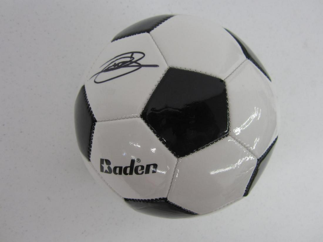 ZINEDINE ZIDANE SIGNED SOCCER BALL W/COA: ZINEDINE ZIDANE SIGNED SOCCER BALL WITH HERITAGE COA