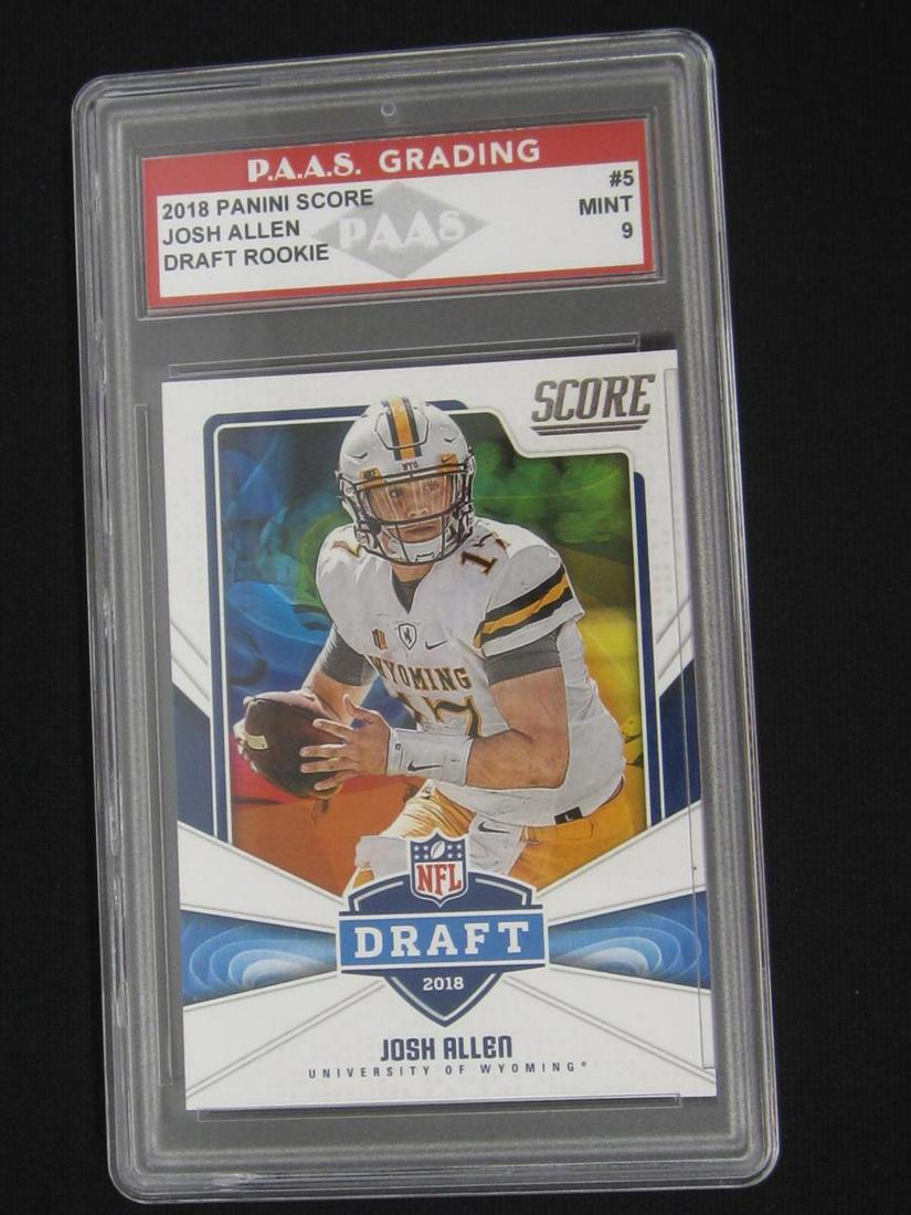 2018 SCORE JOSH ALLEN DRAFT ROOKIE MINT 9 (1 of 1)