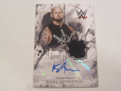 18 TOPPS WWE KARL ANDERSON AUTO: 2018 TOPPS WWE UNDISPUTED KARL ANDERSON AUTHENTIC AUTOGRAPH RELIC CARD #'D 64/99