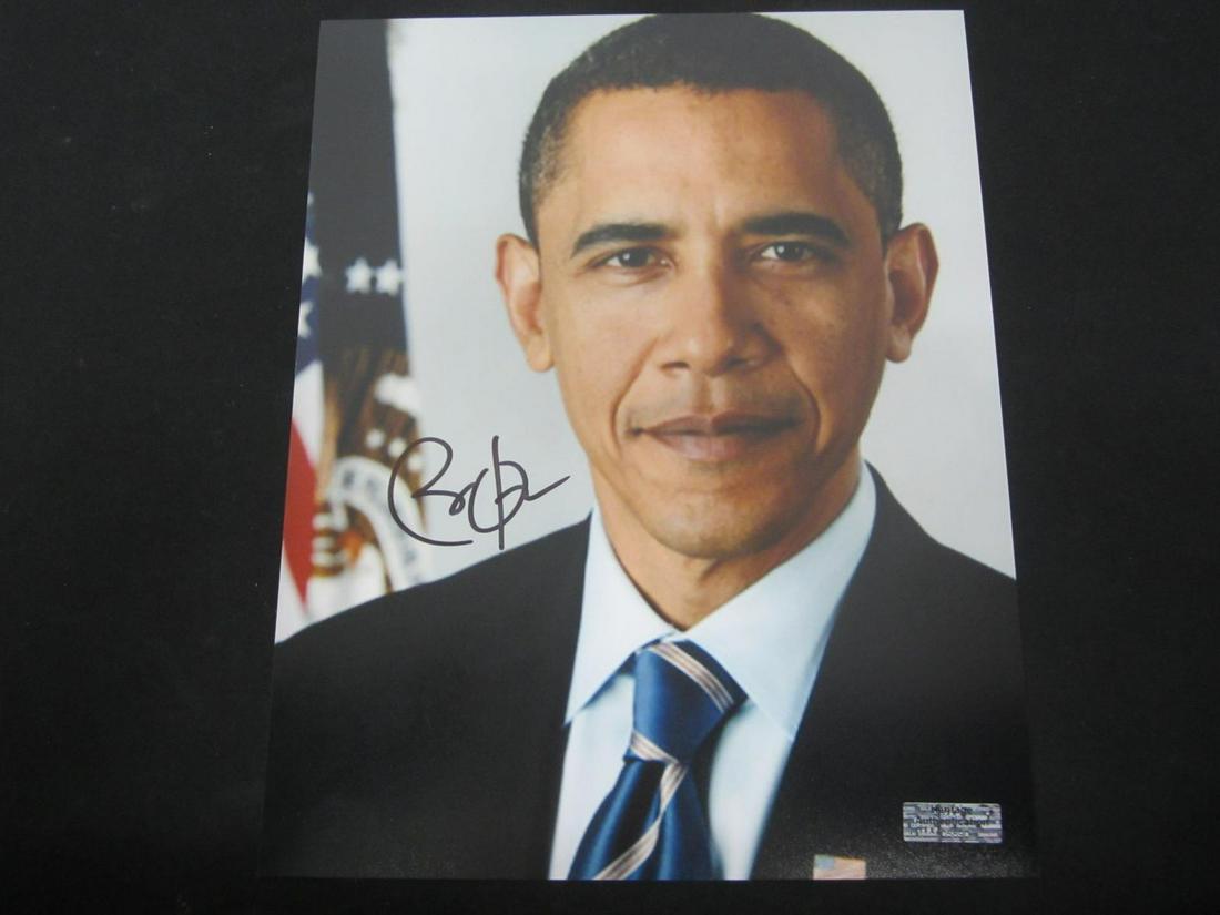 BARACK OBAMA SIGNED 8X10 PHOTO W/COA (1 of 2)