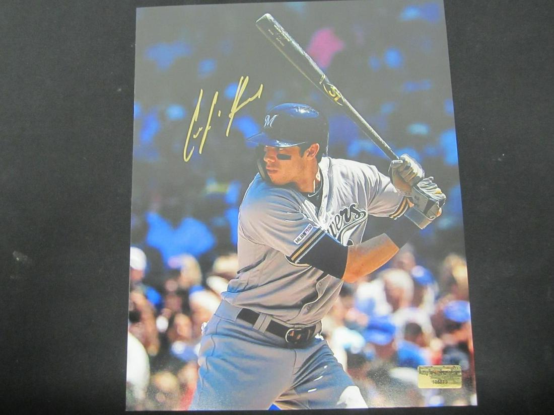 CHRISTIAN YELICH SIGNED 8X10 PHOTO W/COA (1 of 2)