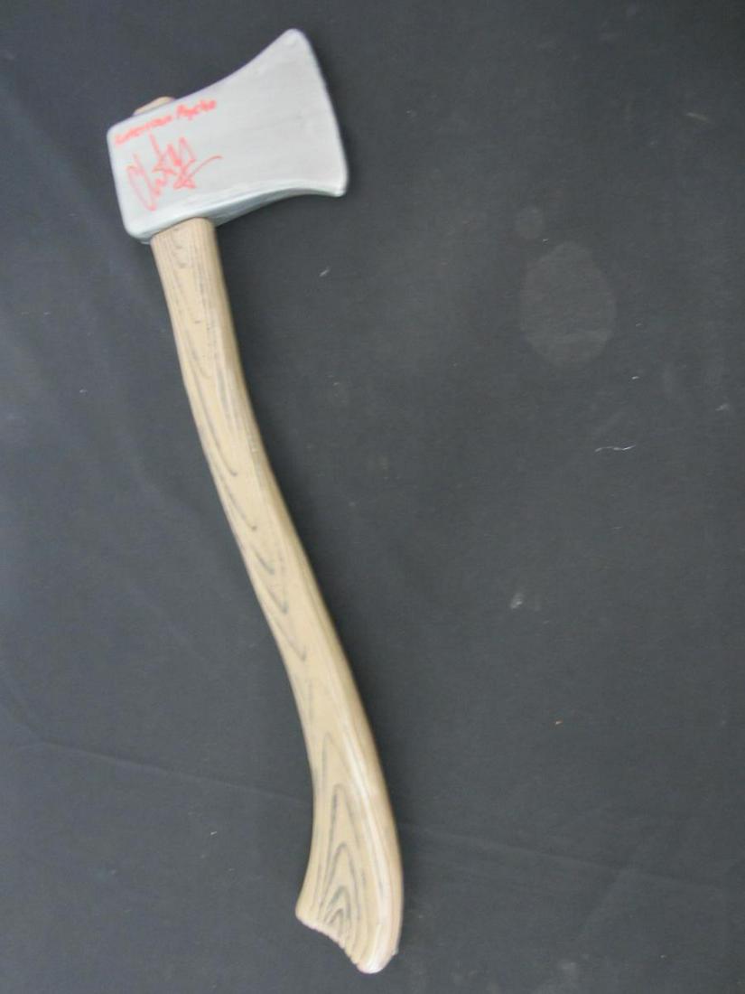 CHRISTIAN BALE SIGNED TOY AXE W/COA (1 of 4)