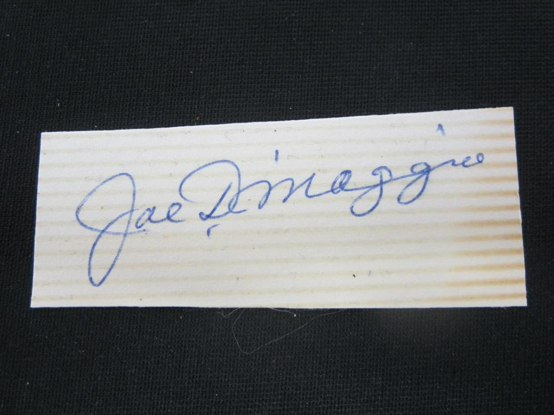 JOE DIMAGGIO SIGNED CUT W/COA (1 of 2)