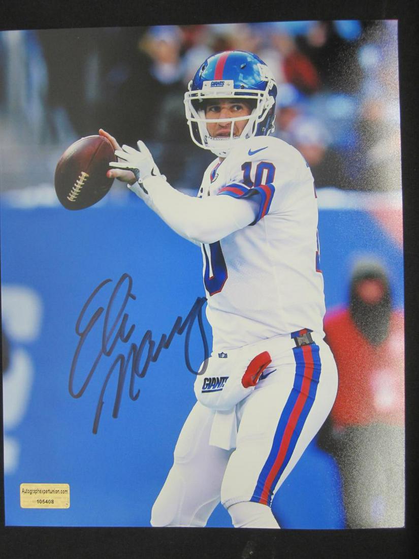 ELI MANNING SIGNED 8X10 PHOTO W/COA (1 of 2)
