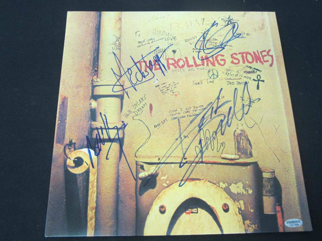 ROLLING STONES SIGNED ALBUM COVER W/COA (1 of 2)