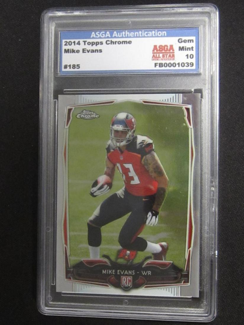 2014 TOPPS CHROME MIKE EVANS GEM MINT 10 ASGA GRADING (1 of 1)