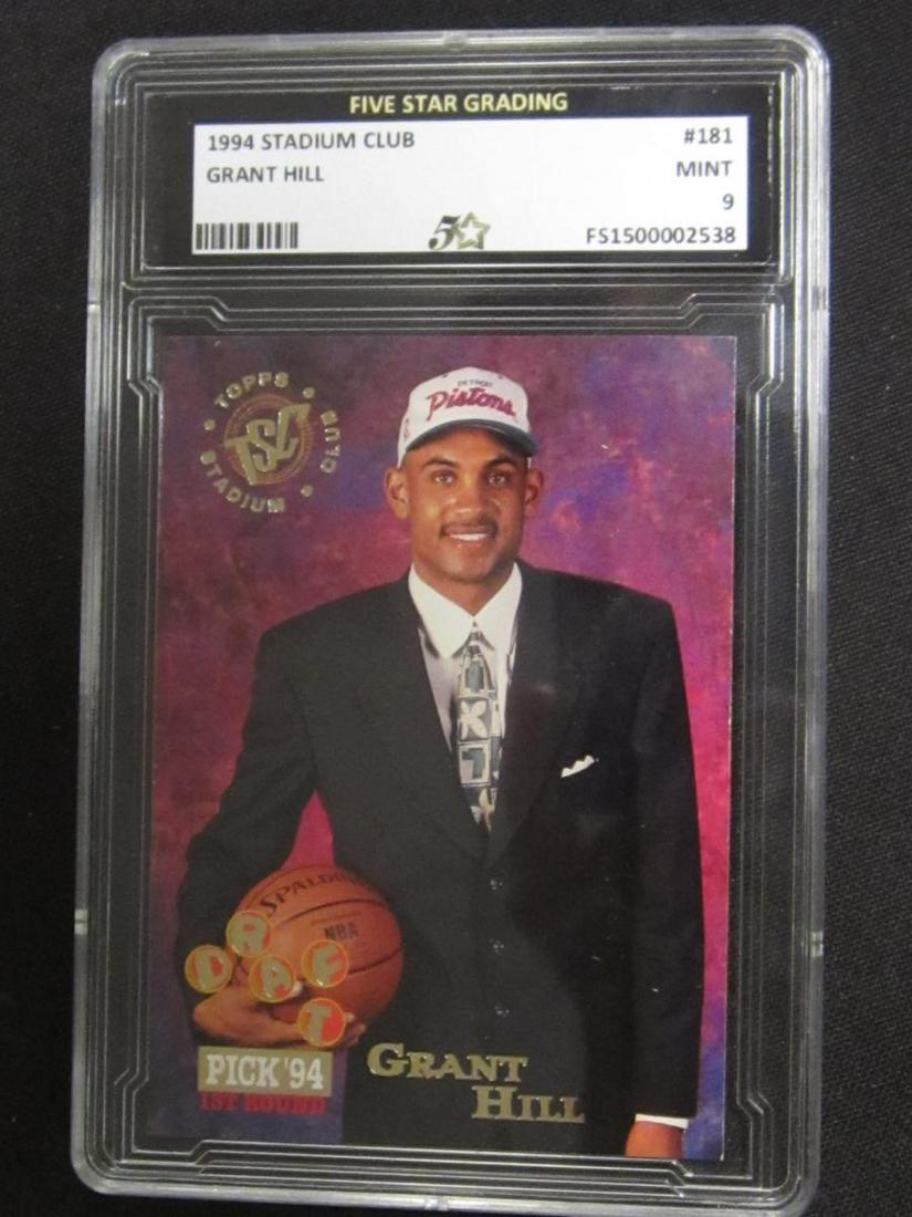 1994 STADIUM CLUB GRANT HILL MINT 9 FIVE STAR GRADING (1 of 1)