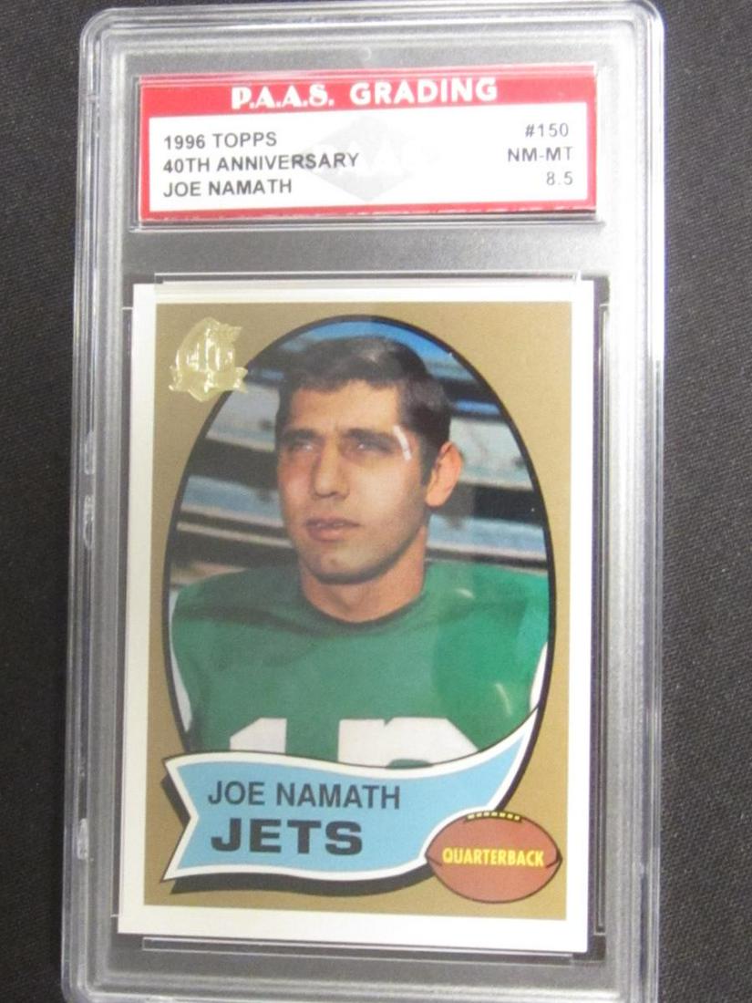 1996 TOPPS 40TH ANNIVERSARY JOE NAMATH NM-MT 8.5 PAAS GRADING: 1996 TOPPS 40TH ANNIVERSARY JOE NAMATH NM-MT 8.5 PAAS GRADING