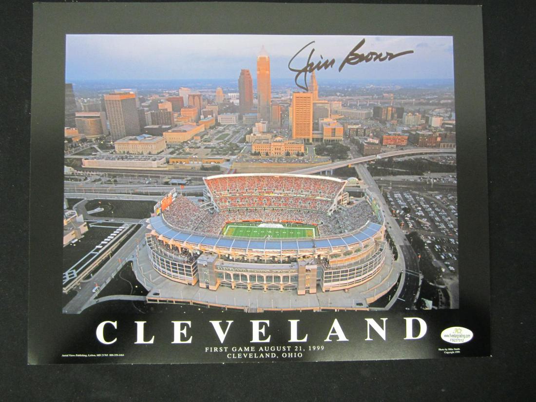 Jim Brown Signed 11x14 Stadium Poster with COA (1 of 2)