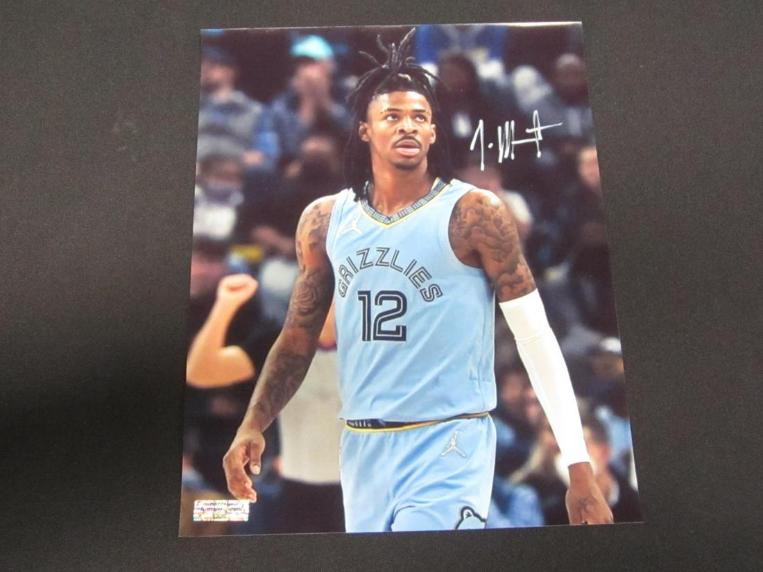 JA MORANT SIGNED 8.5X11 PHOTO W/COA (1 of 2)
