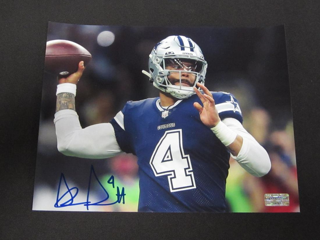 DAK PRESCOTT SIGNED 8.5X11 PHOTO W/COA (1 of 2)