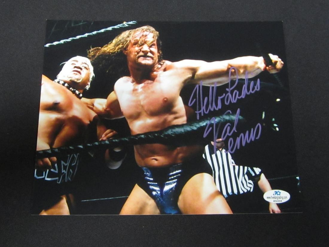 VAL VENUS SIGNED 8X10 PHOTO W/COA: VAL VENUS SIGNED 8X10 PHOTO WITH FIVE STAR COA WRESTLING