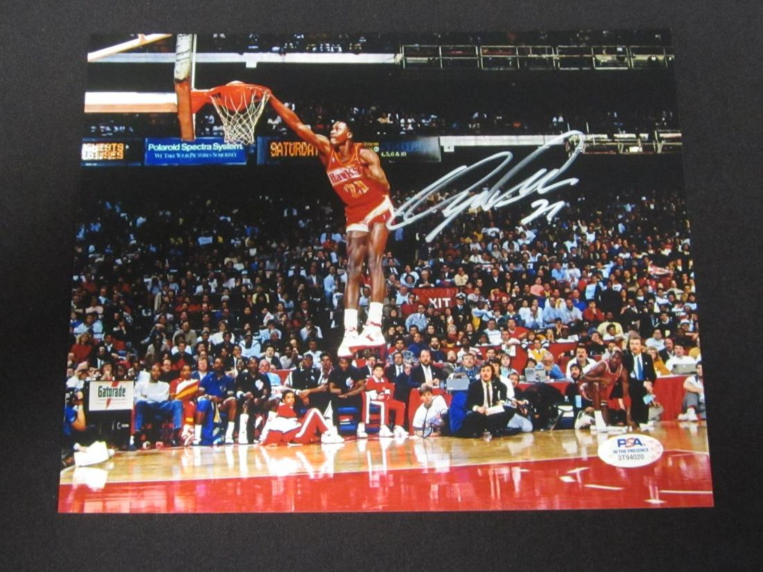 DOMINIQUE WILKINS SIGNED 8X10 PHOTO W/COA (1 of 2)
