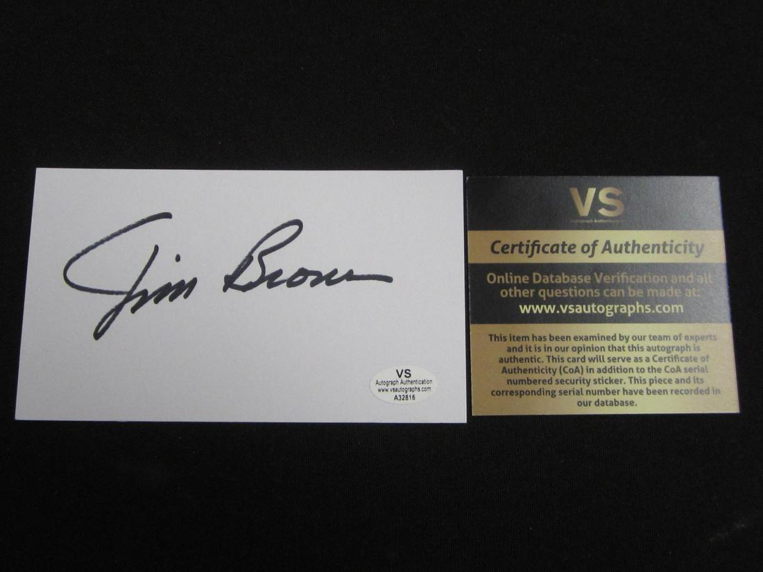 JIM BROWN SIGNED CUT W/COA (1 of 1)