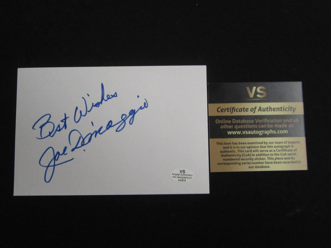 JOE DIMAGGIO SIGNED CUT W/COA (1 of 1)