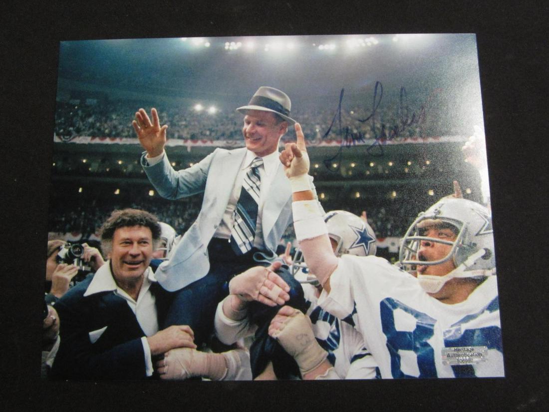 TOM LANDRY SIGNED 8X10 PHOTO W/COA (1 of 2)