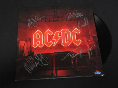 AC/DC SIGNED ALBUM COVER WITH IN PERSON COA: AC/DC SIGNED ALBUM COVER WITH IN PERSON COA