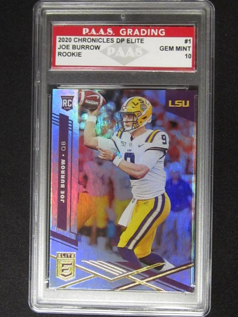 2020 CHRONICLES ELITE JOE BURROW RC GEM MINT 10 (1 of 1)