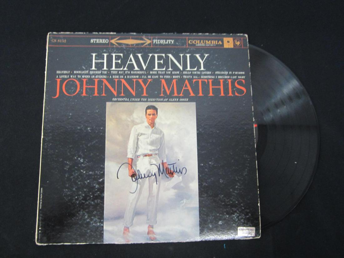 JOHNNY MATHIS AUTOGRAPHED ALBUM COVER W/COA (1 of 2)