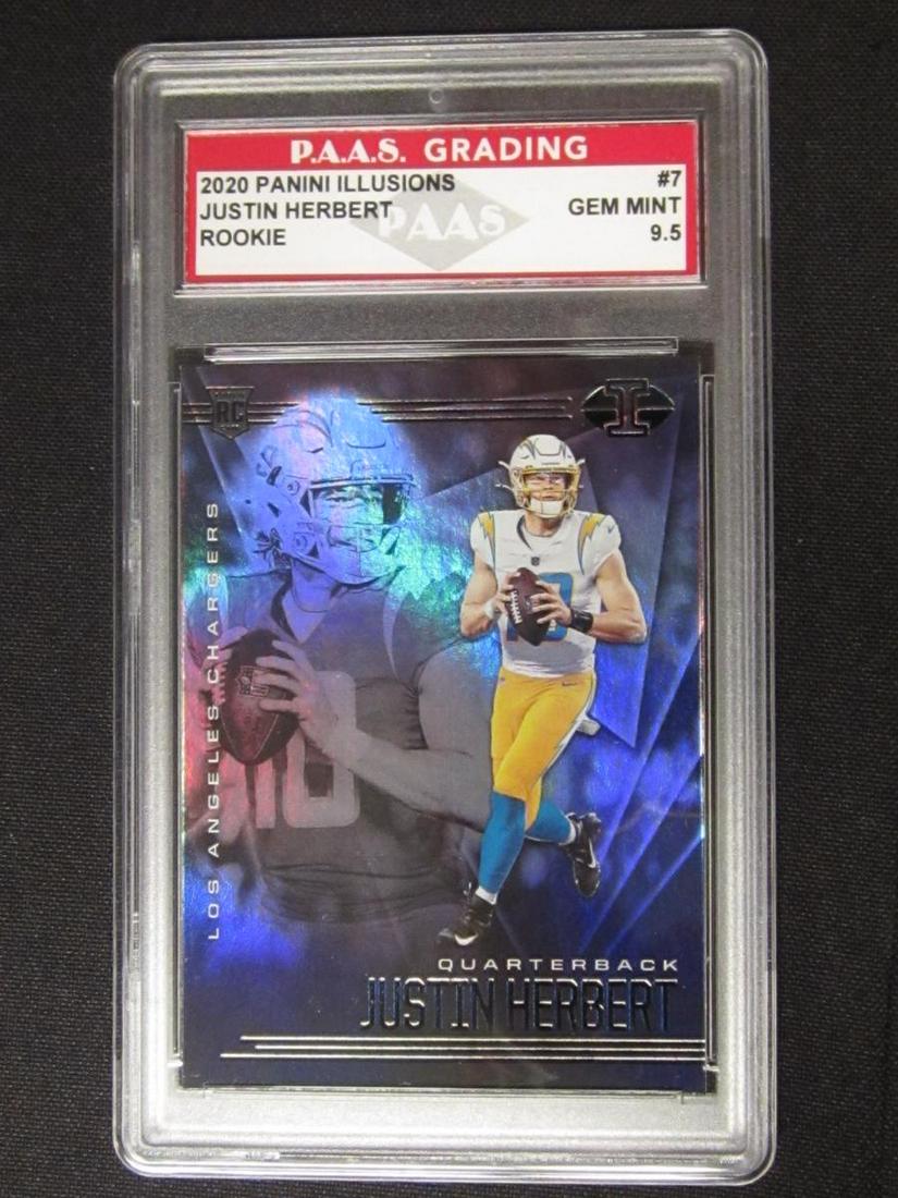 2020 ILLUSIONS JUSTIN HERBERT RC GEM MINT 9.5 (1 of 1)