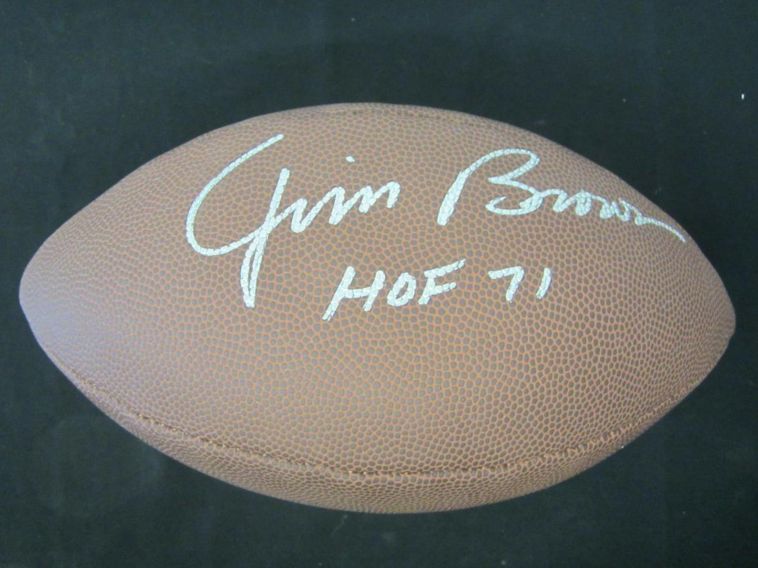 JIM BROWN AUTOGRAPHED FOOTBALL W/COA (1 of 3)
