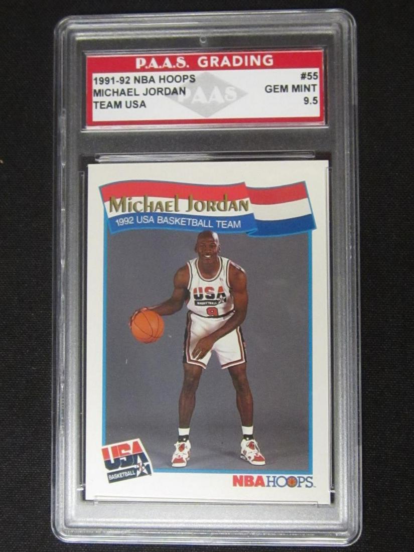1991-92 NBA HOOPS MICHAEL JORDAN GEM MINT 9.5 (1 of 1)