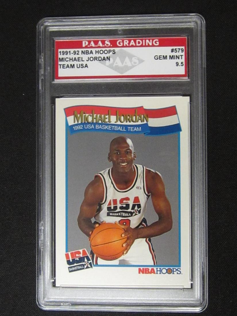 1991-92 NBA HOOPS MICHAEL JORDAN GEM MINT 9.5 (1 of 1)