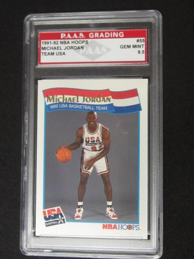 1991-92 NBA HOOPS MICHAEL JORDAN GEM MINT 9.5 (1 of 1)