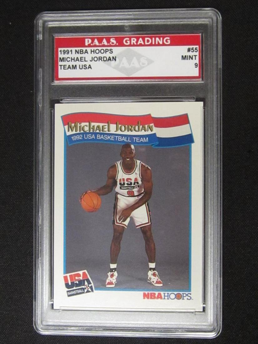 1991 NBA HOOPS MICHAEL JORDAN TEAM USA MINT 9 (1 of 1)