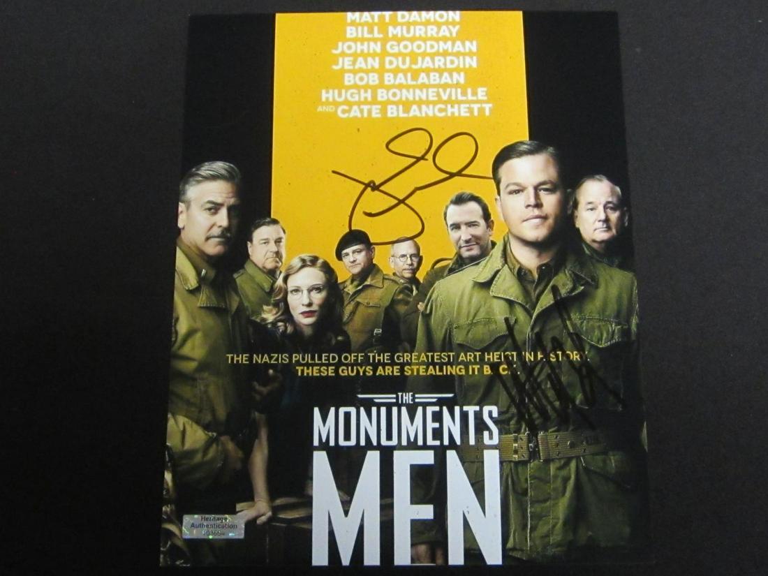 JOHN GOODMAN MATT DAMON SIGNED 8X10: AUTHENTIC MATT DAMON AND JOHN GOODMAN AUTOGRAPHED 8X10 MONUMENTS MEN PHOTO THIS IS A VERY NICE AUTOGRAPH PIECE. THIS ITEM HAS BEEN PROFESSIONALLY AUTHENTICATED AND COMES WITH A CERTIFICATE OF AUTHENTI