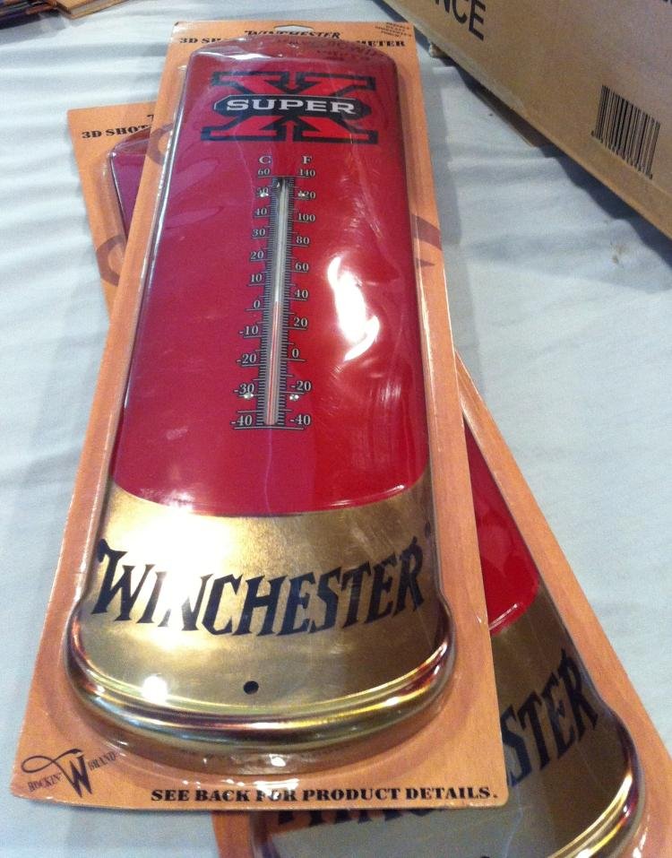 2 Winchester 3D Shotgun Shell Thermometers 7x25 (1 of 2)