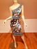 Diane von Furstenberg one shoulder silk printed dress
