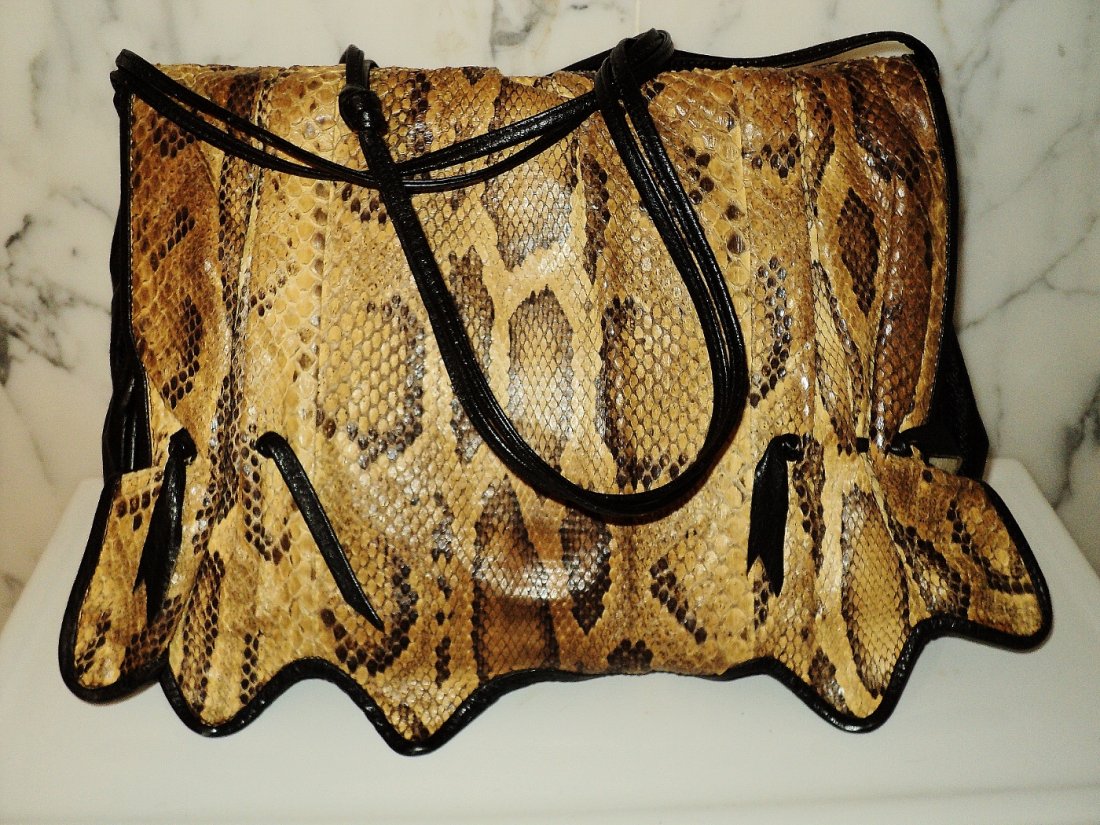Vintage Snake Boa Skin Shoulder messenger Bag Stunning (1 of 7)