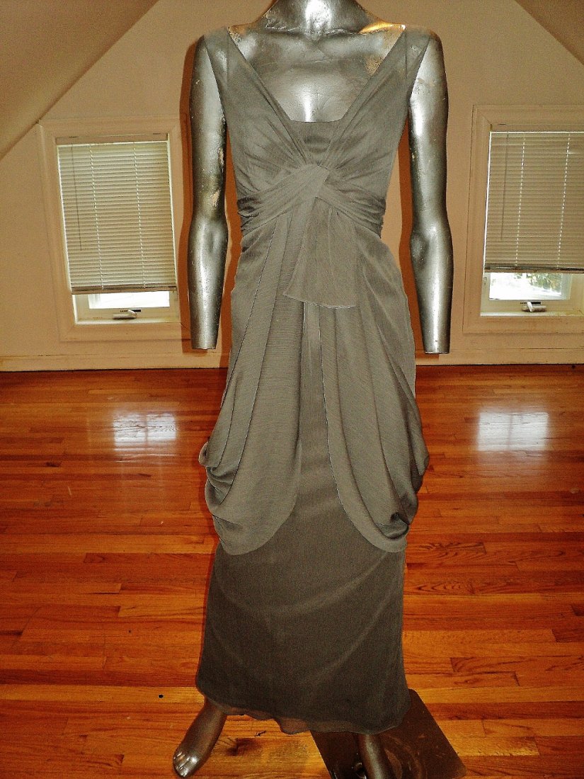 Vera Wang Couture Grecian Silk Draped Gown "White" (1 of 8)