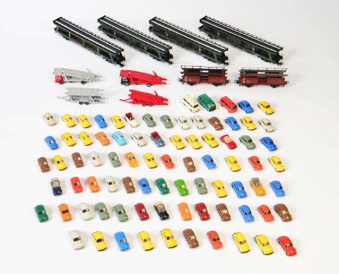 Marklin, Wiking, 6 Autotransportanhaenger + 73 Wiking (1 of 1)