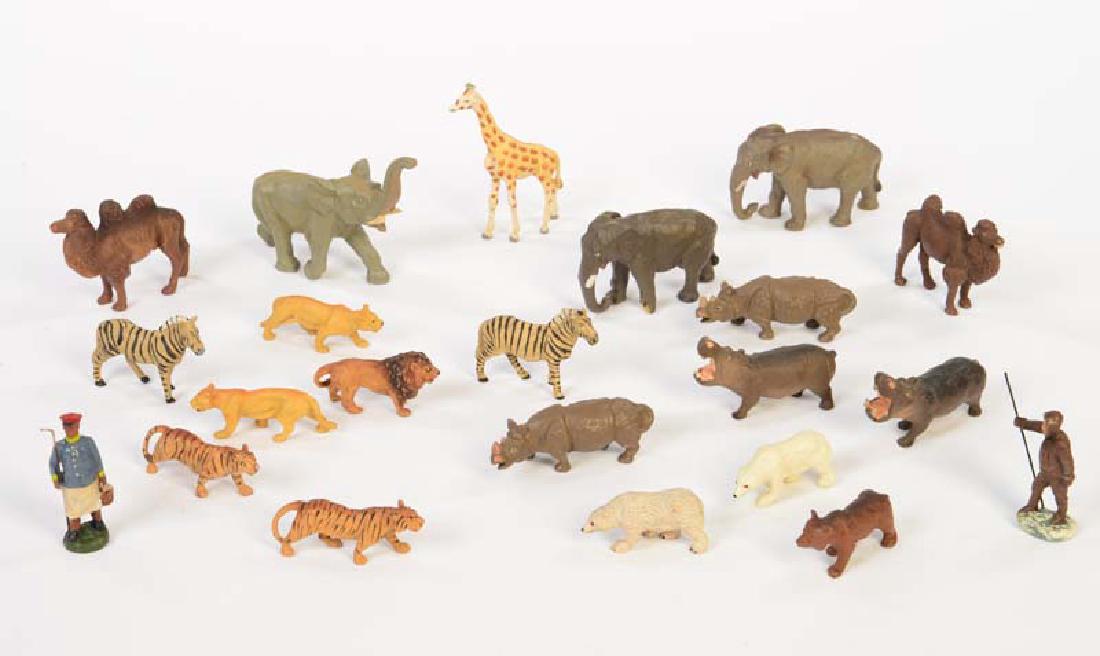 Elastolin u.a., 20 Wildtiere, Tierwaerter + Eskimo (1 of 1)