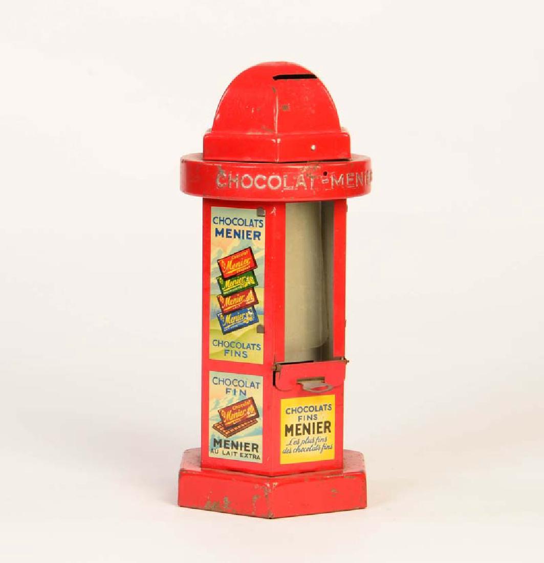 Menier, Schokoladenautomat: Menier, Schokoladenautomat, France, 27 cm, Blech, LM, Z 2