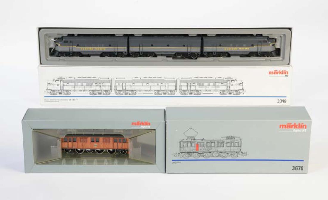 Marklin, US Dieselzug No 3349 + schwedische Holz Lok No: Marklin, US Dieselzug No 3349 + schwedische Holz Lok No 3670, W.-Germany, Spur H0, Okt Z 1, Z 1