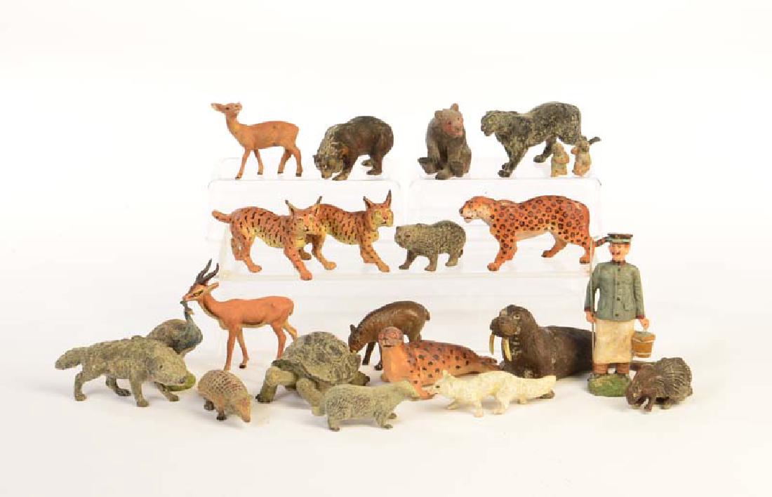 Elastolin, Konvolut Zootiere + Pfleger (1 of 1)