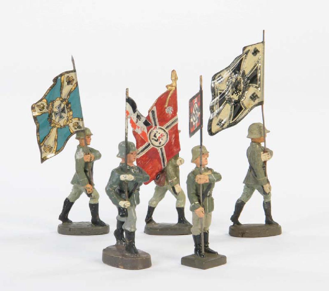 Elastolin + andere, 5 Fahnentraeger, (1 of 1)