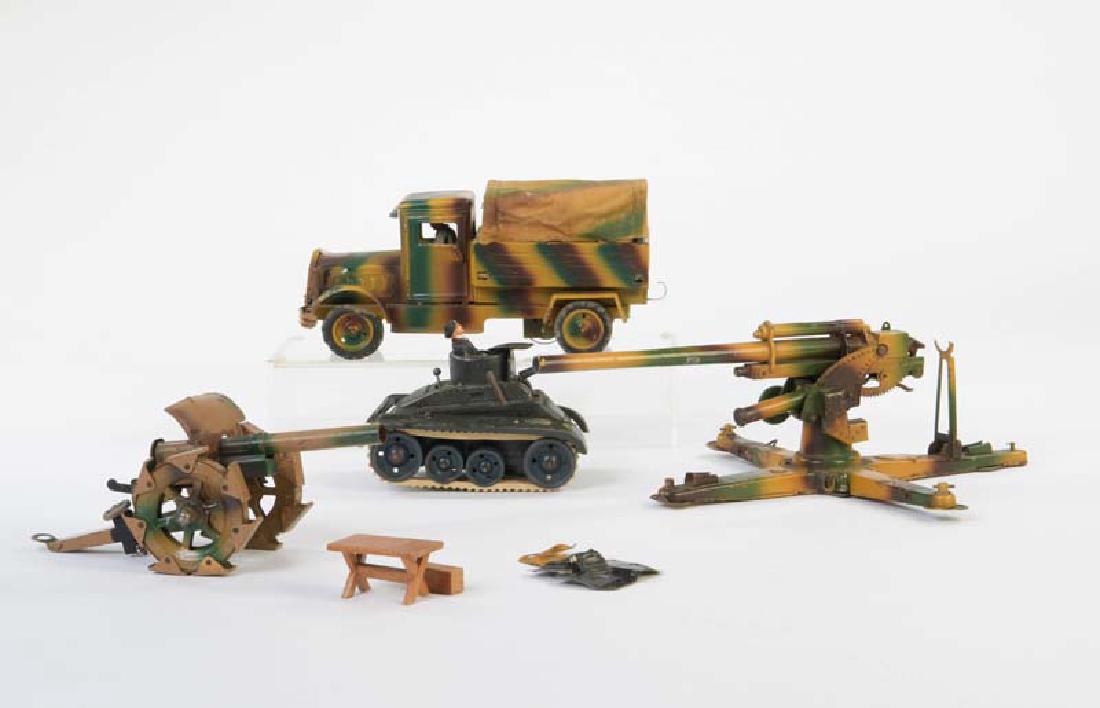 Hausser/Lineol/Gama, Konvolut Militaerspielzeug,: Hausser/Lineol/Gama, Konvolut Militaerspielzeug, Germany VK, Blech, gemischter Zustand, bitte besichtigen