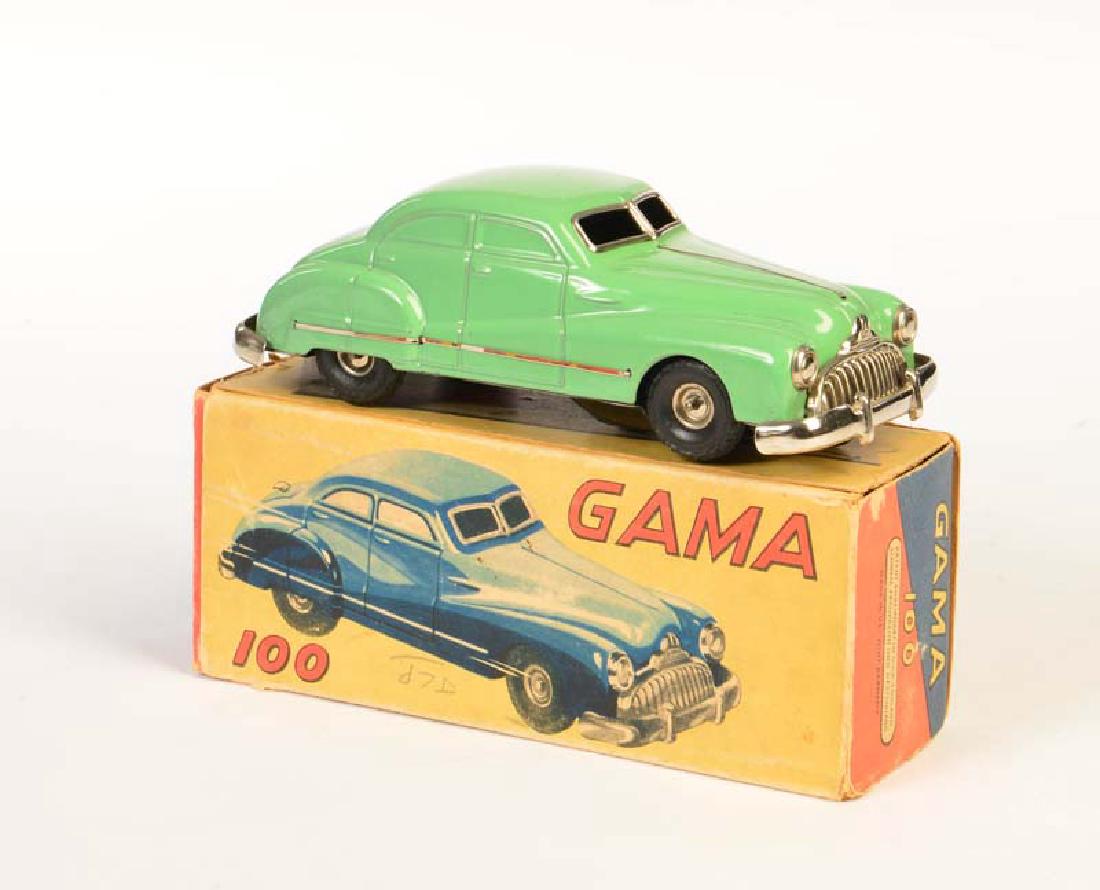 Gama, Schuco Lizenzauto: Gama, Schuco Lizenzauto, US Z. Germany, 17 cm, Blech, Okt Z 2-3 (teilw. repariert), inklusive Anleitung + Schluessel, Z 1-