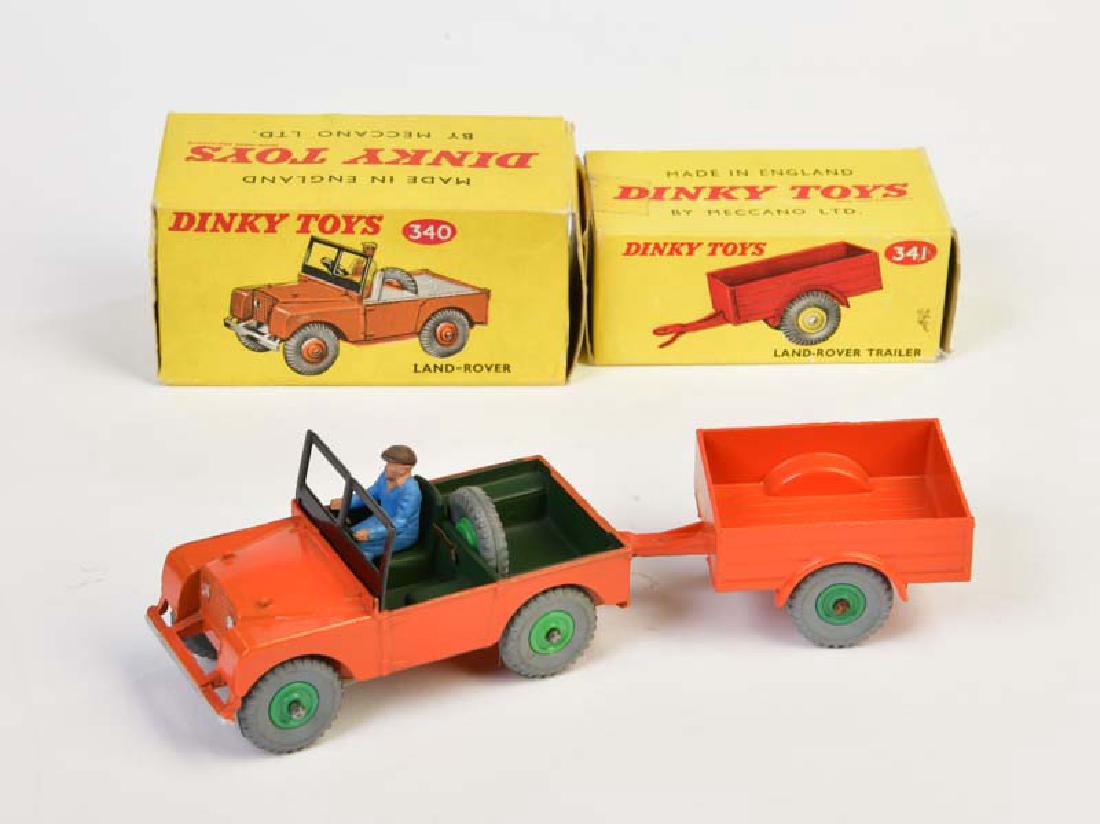Dinky Toys, Land Rover + Trailer 340 + 341 (1 of 1)