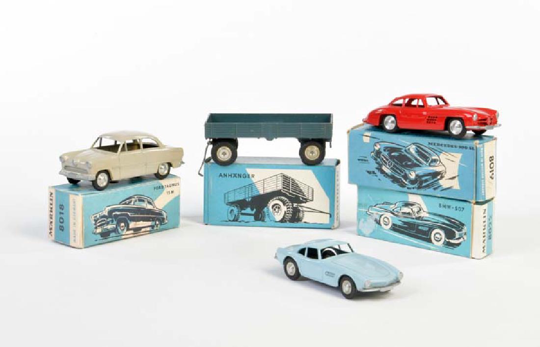 Marklin, 3 PKW + Anhaenger (1 of 1)