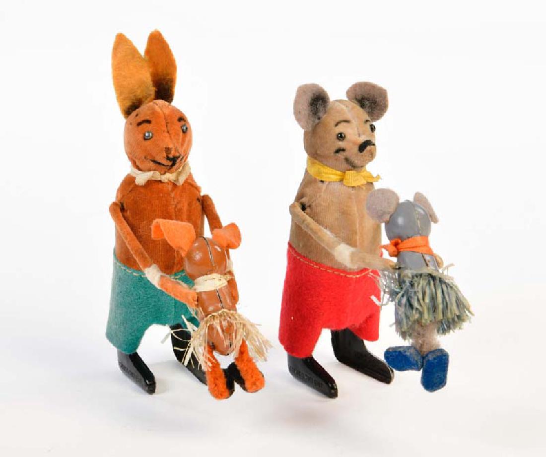 Schuco, Maus mit Kind + Hase mit Kind (1 of 1)