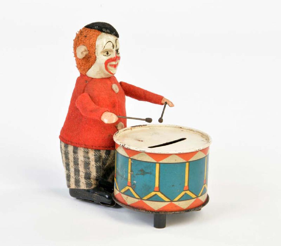 Schuco, Clown mit Spardosen Trommel (1 of 1)