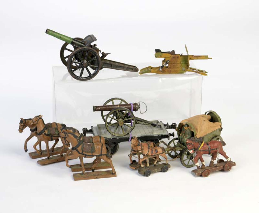 Marklin u.a., Kutsche, Kanone, Pferde u.a. (1 of 1)