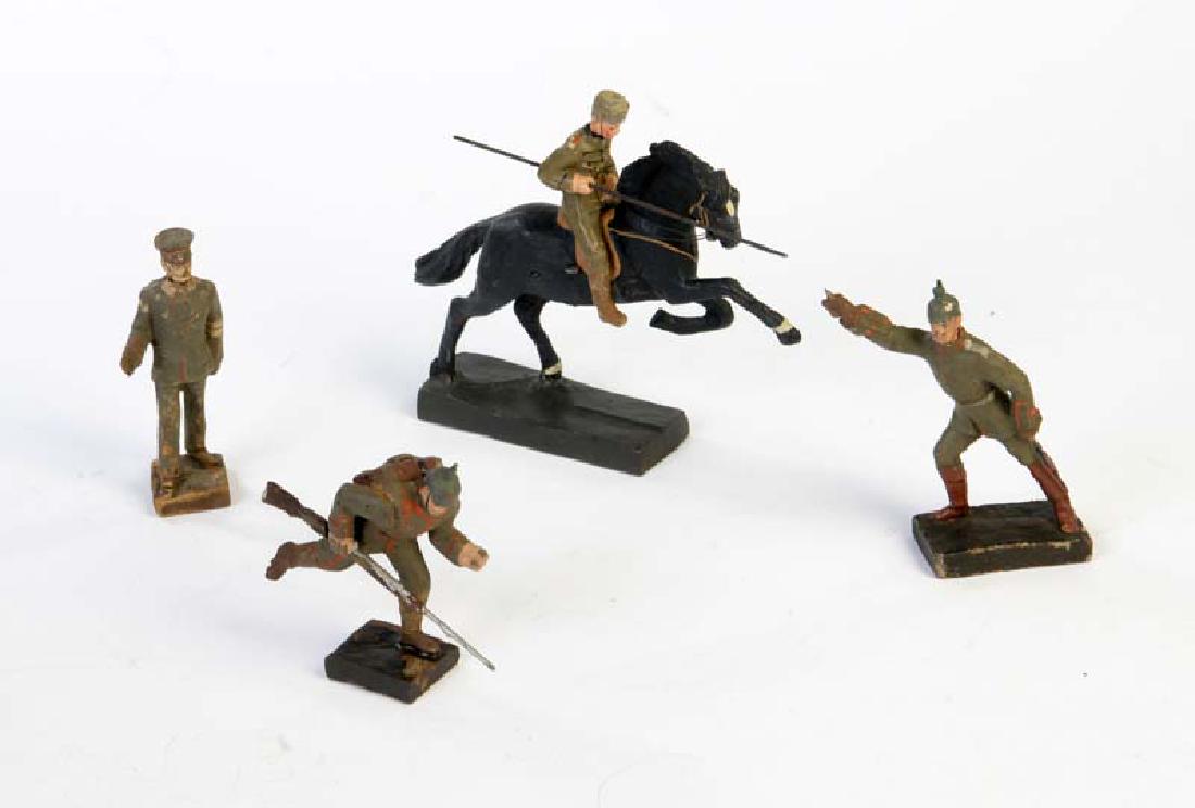 Lineol, 3 Soldaten + 1 Reiter 1. WK (1 of 1)
